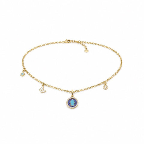 HAPPY HAMSA NECKLACE - Gemstones&Co