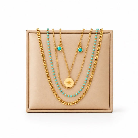 CALI GIRL LAYERED NECKLACE - Gemstones&Co
