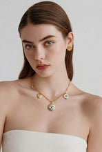 Load image into Gallery viewer, STARRY EYE CHARMED NECKLACE - Gemstones&amp;Co